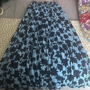 anthropologie Lenora tiered maxi skirt
